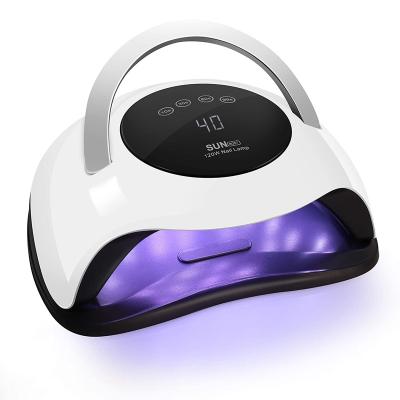 China Plastic Nail Lamp 120w Portable UV Led Nail Lamp Professional Gel Nail Faster Dryer With 4 Timer Setting for sale