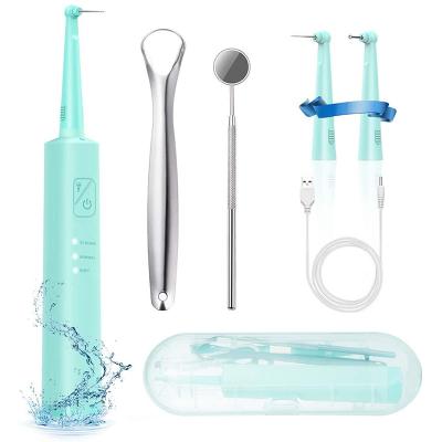 China Rechargeable Electric Teeth Cleaner Tooth Whitening Sonic Tooth Cleaner Kit 300mAh for sale