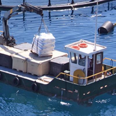 China China HIKOS factory fish feed work boat with Self Propulsion System and low price for sale