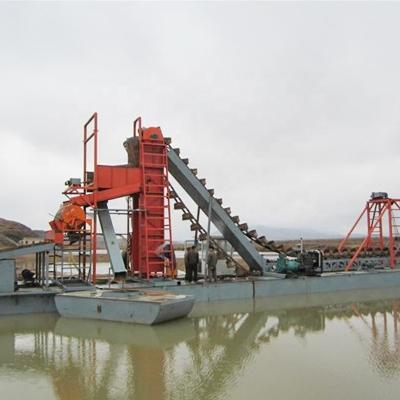 China Gravity Bucket Ladder Dredger Gold Dredging Boat for Sale for sale