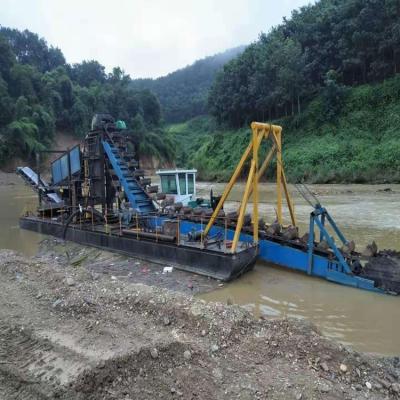 China HIKOS chain bucket dredger floating gold dredge for sale en venta