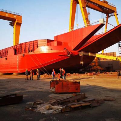 China Split Sand transport carrier Low Cost Self Propelled River Sand Transport Barge/Transportation Boat for sale