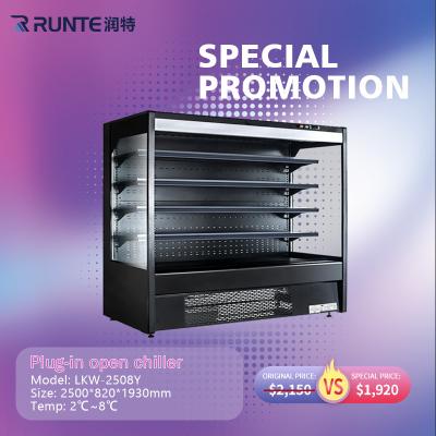 China Single-temperature Commercial Supermarket Plug In Open Type Refrigerator Display Fridge For Vegetables Fruit And Beverage for sale