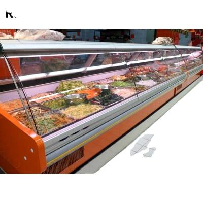 China Commercial Single-Temperature Meat Deli Display Freezer Refrigerated Deli Fresher Showcase for sale