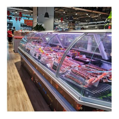 China 2.5 Meter Over-Service Counter / Meat Chiller Single-Temperature Display For Display for sale