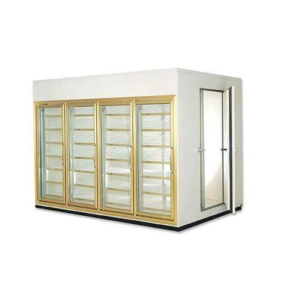 China Single-Temperature Glass Door Drink Display Cooler / Walk In Cooler Prices for sale