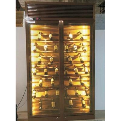 China 2020 Hotel New Arrival Double-Layer Cavity Tempered Glass Stainless Steel Wine Fridge for sale