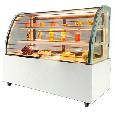 China Single-Temperature Bakery Bread Corolla Refrigerated Cake Refrigerator Showcase Price Manufacturer Stainless Steel Cake Store Cooler Air Cooling for sale