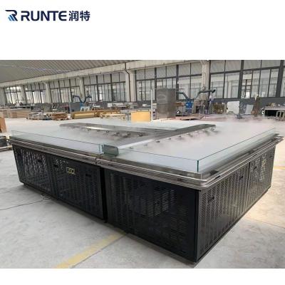 China Single-temperature stainless steel fish display counters freezer for sale for sale