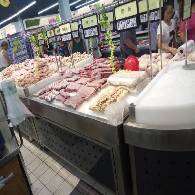 China Commercial Single-temperature Supermarket Ice Table For Seafood Fish Fridge Fish Showcase for sale