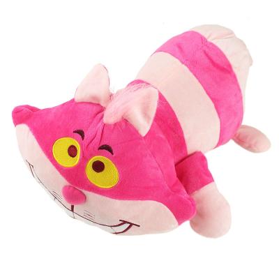 China Soft Plush 43cm Pink Cartoon Animal Stuffed Cheshire Cat Plush Toys For Kids Birthday Gifts for sale