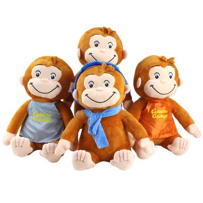 China George Monkey Plush Toy Stuffed Curious Plush Animals 30cm Soft Doll Birthday Gifts For Children Kids for sale