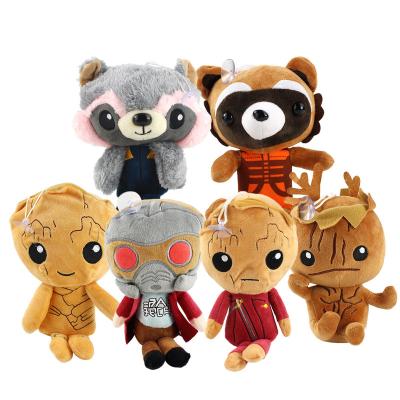 China 17-19cm Plush Toy Guardians Galaxy Plush Doll Toys Tree People Rocket Raccoon Plush Birthday Gift For Kids Children for sale