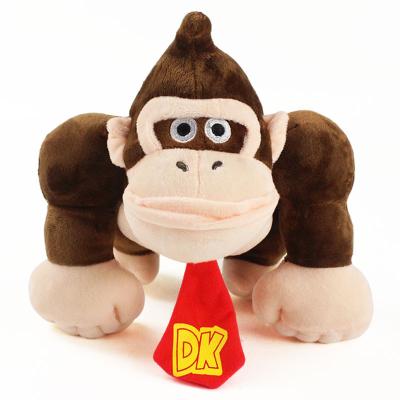 China Superb Anime Cartoon Stuffed Animal 25cm Soft Toys Mario Bros Donkey Monkey Plush Sound Dolls Gift For Children for sale