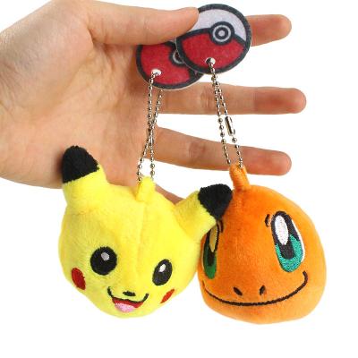 China Soft Plush 8cm Anime Charmander Pendants Key Chains Plush Toys Stuffed Toys Cartoon Doll Gifts For Children for sale