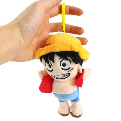 China One Piece Plush 15cm Plush Luffy Plush Pendant Key Chains Soft Plush Toys Sound Doll Backpack Gifts For Kids for sale