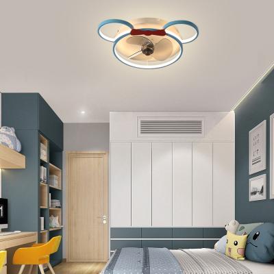 China Industrial modern ultra-thin bedroom fan dining room led ceiling fan with light and remote for sale