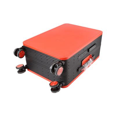 중국 Customized PC Trolley Case Universal Wheel Three-Piece Large-capacity Suitcase Spinner Suit Boarding Luggage Case 판매용