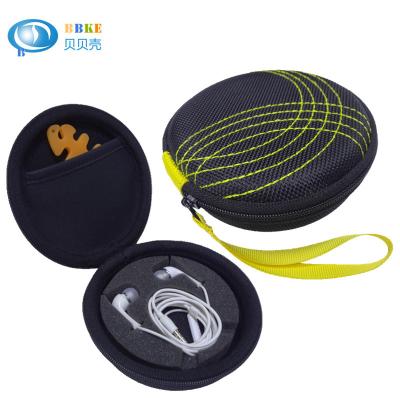 China Black EVA Headphone Case Internal Accessory Pocket For USB Cable , Easy Carrying for sale