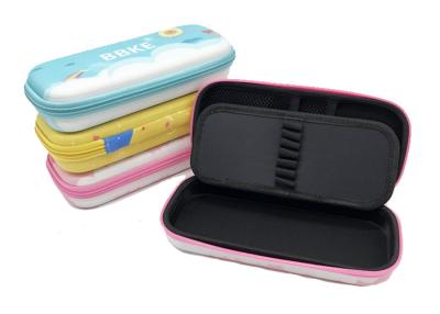 China PU Surface Custom EVA Pencil Case School Office Use , Zipper Close Small Hard Shell Case for sale