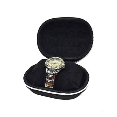 China BBKE Luxury Single EVA Watch Case Zipper Closed Embossed Logo for sale