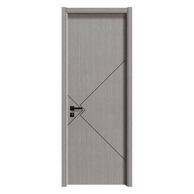 China High quality modern design interior soundproof single open bedroom door solid wood wooden door for sale