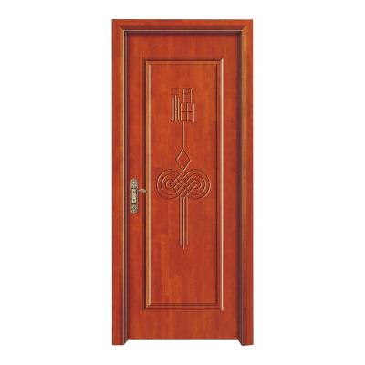 China Modele Porte Chambre Bois Chinese Simple Wooden Apartment Door MDF Doors Price of Design for sale