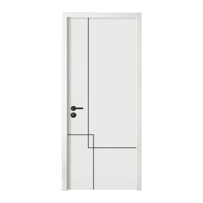 China Chinese Custom Design Plywood Interior Door Wpc Portas Modern MDF Pintu Toilet for sale