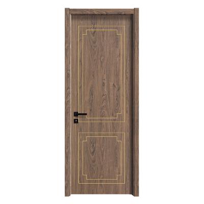 China Modern Glass Door Environmental Friendly Silent Eco Friendly Office Inlaid Aluminum Strip Interior Bathroom Door for sale