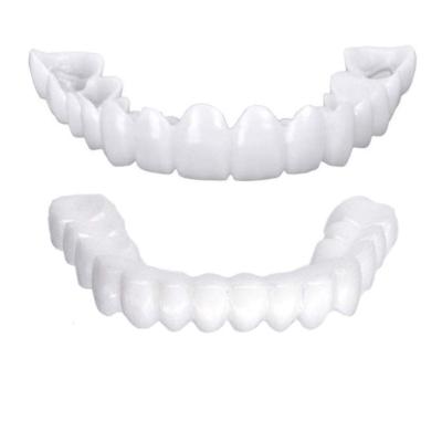 China Convenient Simulated Denture Braces Whitening Dental Oral False Teeth Cover Upper And Lower False Teeth Cover White Instant Smile for sale