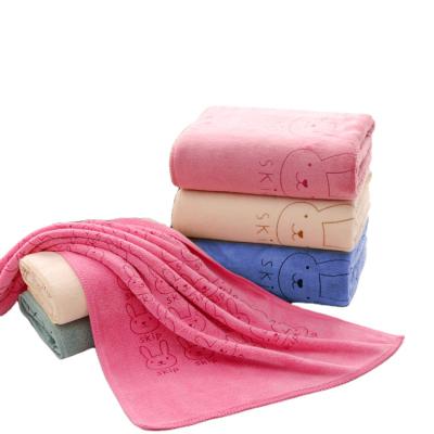 China Safe For Kids Custom Design Microfiber Gym Sports Towels Microfiber Cloth Fleece Bath Towel Coral Face Towel for sale