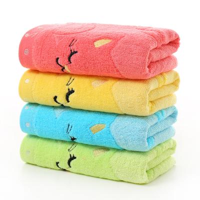 China Good quality luxury natural organic charcoal bamboo hand towel safe for kids for sale