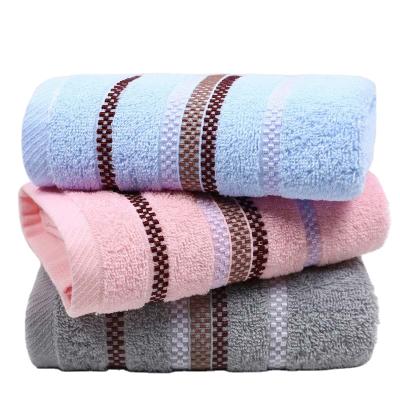 China Hypoallergenic Luxury Hotel Towel 100% Cotton Home Towel Set White Cream Bath Fancy Face Towels for sale