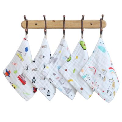 China Small Organic Kid Drool Baby Cloth Wash Cotton Face Towels Child Safe Towel for sale