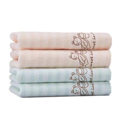 China 100% Newborn Baby Soft Cotton Muslin Baby Face Wash Towel Safe For Washcloths Kids for sale