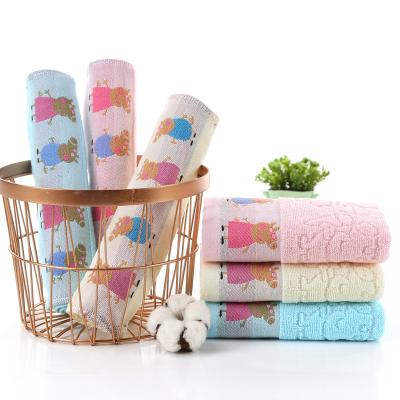 China Custom Organic Face Towel Baby Cloth Wash Cotton Towels Towels Safe For Toddler Kids Small Towels for sale