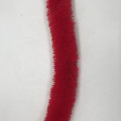 China Toy Imitation Rabbit Polyester Decor Fur Faux Trim Rope For Gloves And Garment for sale