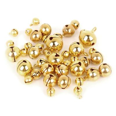 China Small Jingle Bells Christmas Decorations Accessory Wholesale Brass Colorful Jingle Metal Europe Stock Brass Bell for sale