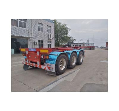 China Flatbed Skeleton Truck Trailer China Manufacture Professional Box Container Chassis Frame Semi Trailer for sale