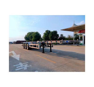 China High Quality Truck Trailer Durable Using Design Flat Bed Container Van Frame Semi Trailer for sale