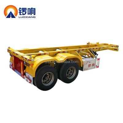 China Truck Trailer 2 Axle 40FT Skeleton Container Truck Tractor Skeleton Semi Trailer for sale