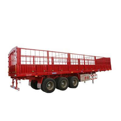 China High quality 3 axles cattle fence cargo truck semi trailer for sale in Thailand for sale