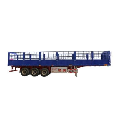 China Semi Truck Trailer Truck Trailer With 3 Axles Staking Truck From Manufacture for sale