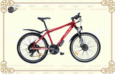 China Red Aluminum Frame 26 Inch Lithium Battery E Bike 25km/h with LED Front Light for sale