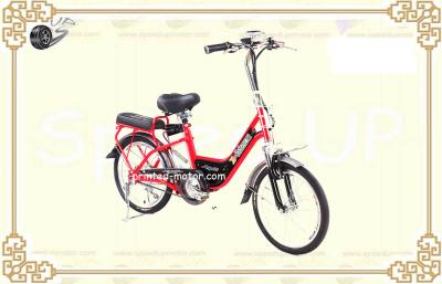 China Red Eco Friendly Girls Kids Lithium Battery Powered Bike with Gear HUB Motor 20 Inch for sale