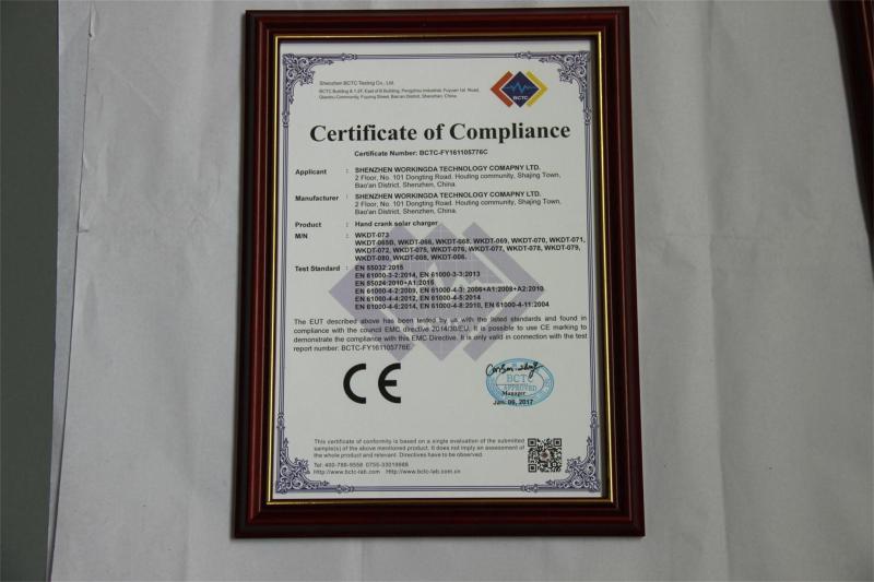 CE - Shenzhen Workingda Technology Co., Ltd.