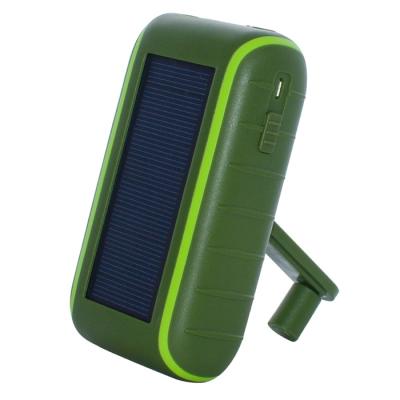 China Offices Airports Hospital Hotel Lobby Operate Solar Power Bank Mobile Dynamo Hand Crank Charger With LED Light for sale