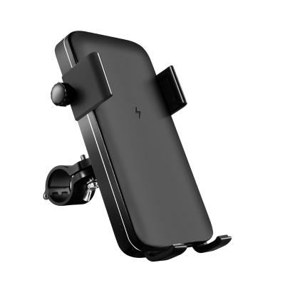 China Hot Sale Bike Cell Phone Holder Mount Smartphone Holder Black Color Power Bank With Wireless Charging for sale