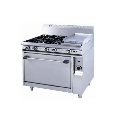 China Hotel HDR Range With Base Oven Gas Stove With Griddle And Oven Gas Cooker 6 Burner for sale