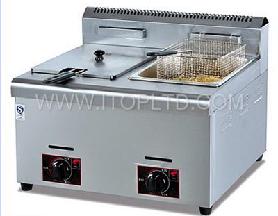 China Automatic 2-Tank 2-Basket Hotels Gas Fryer for sale